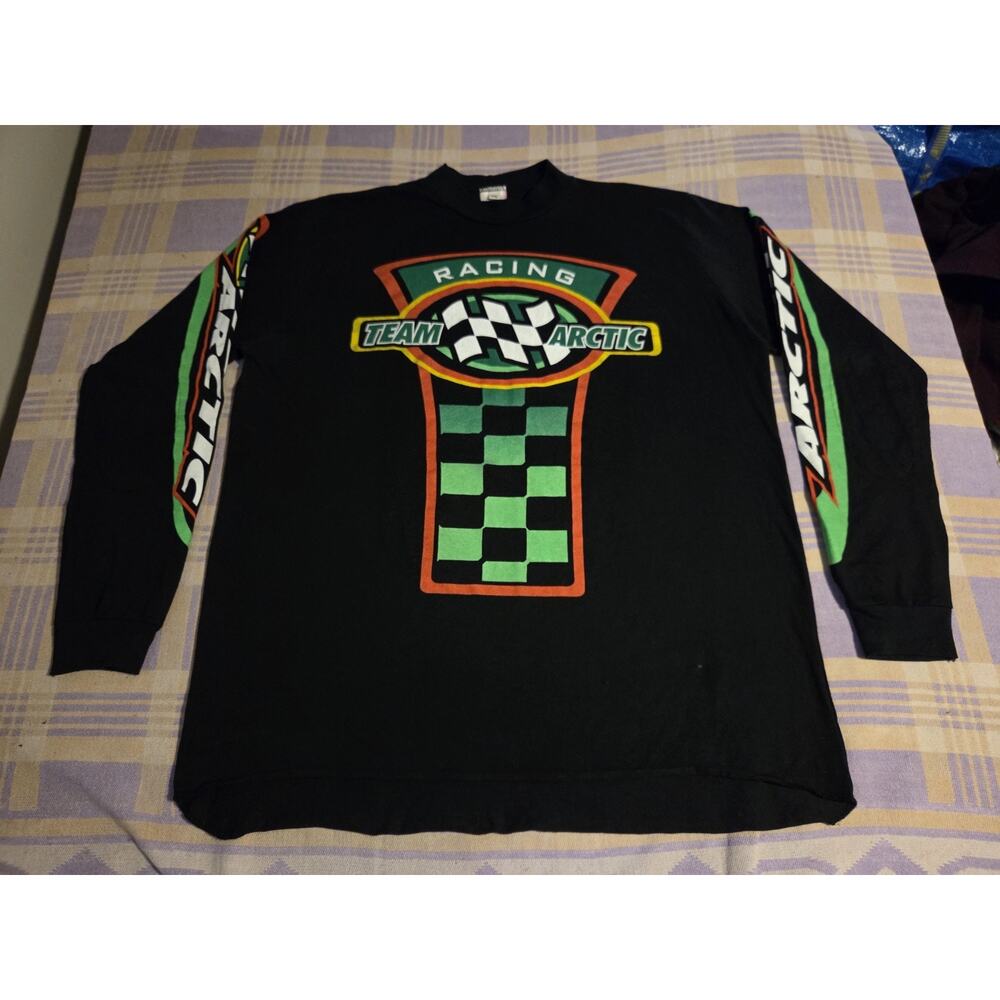 Team Arctic Cat Racing Jersey Vintage 90s All Over Print Articwear Mens XXL 2XL